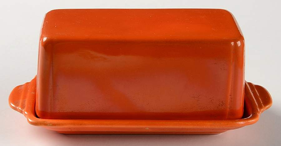 Riviera Red 1/4 Lb Covered Butter by Homer Laughlin -1
