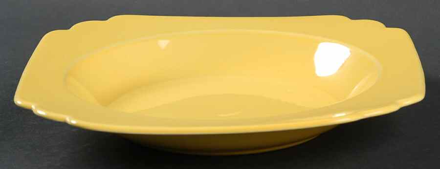 Riviera Yellow Rim Soup Bowl by Homer Laughlin -1