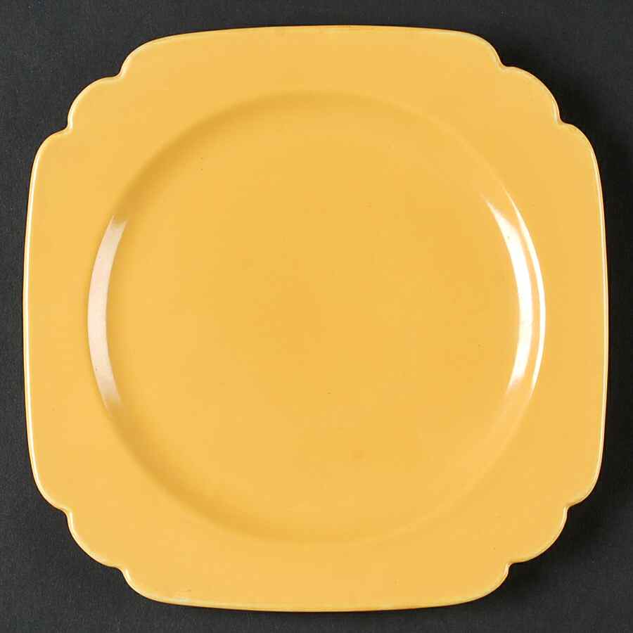 Riviera Yellow Dessert/Pie Plate by Homer Laughlin -1