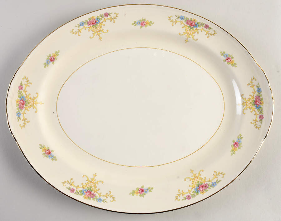 Rochelle 15" Oval Serving Platter by Homer Laughlin -1