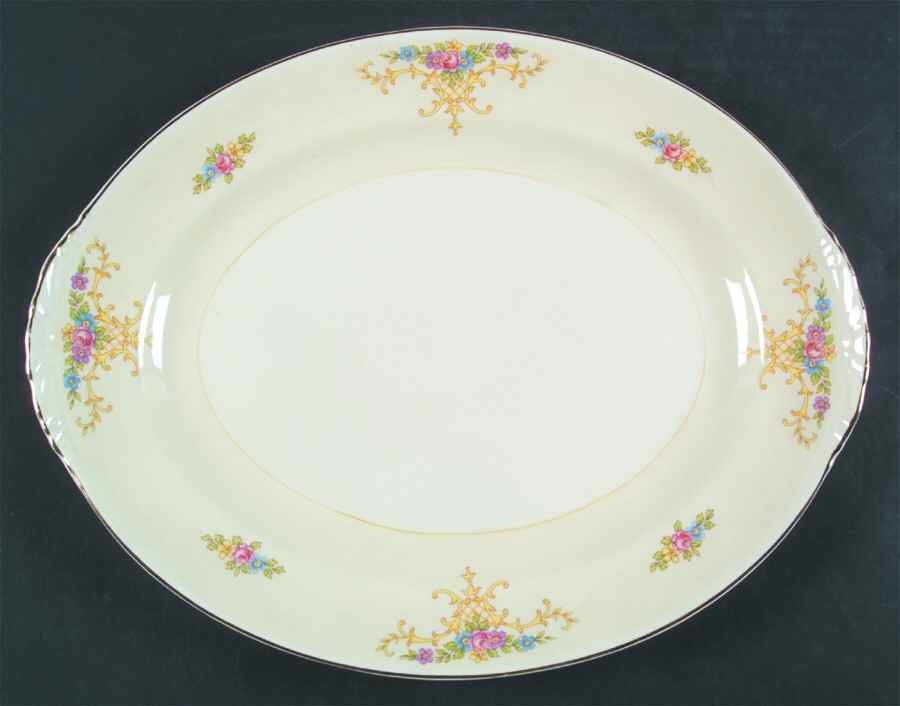Rochelle 13" Oval Serving Platter by Homer Laughlin -1