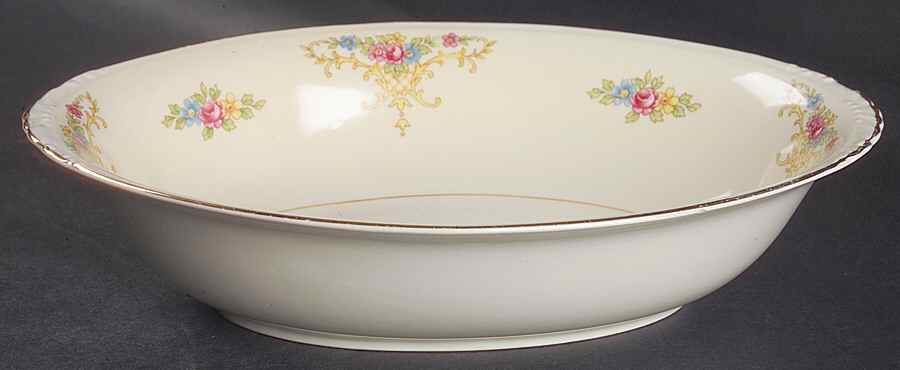 Rochelle 9" Oval Vegetable Bowl by Homer Laughlin -1