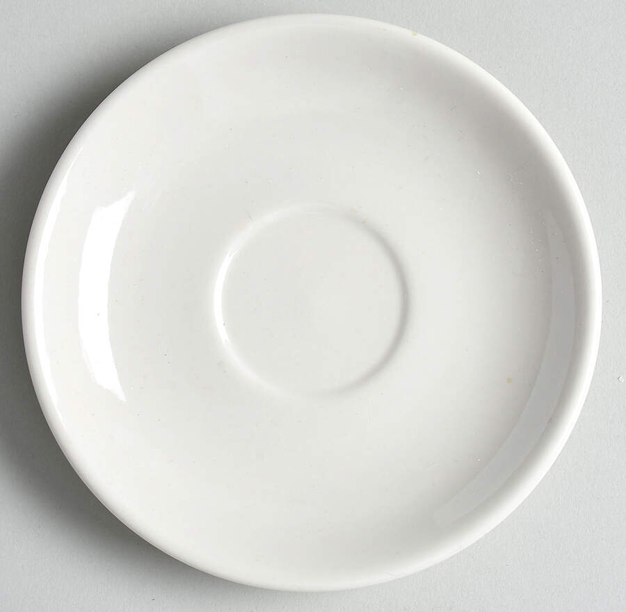 Best Restaurant Ware (All White) Saucer for Demitasse Cup by Homer Laughlin -1