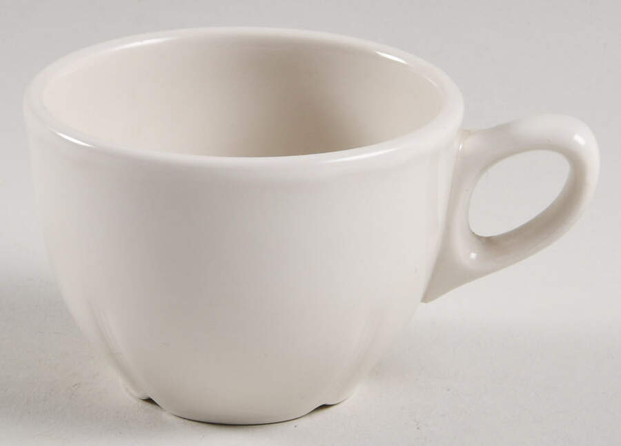 Best Restaurant Ware (All White) Flat Demitasse Cup by Homer Laughlin -1