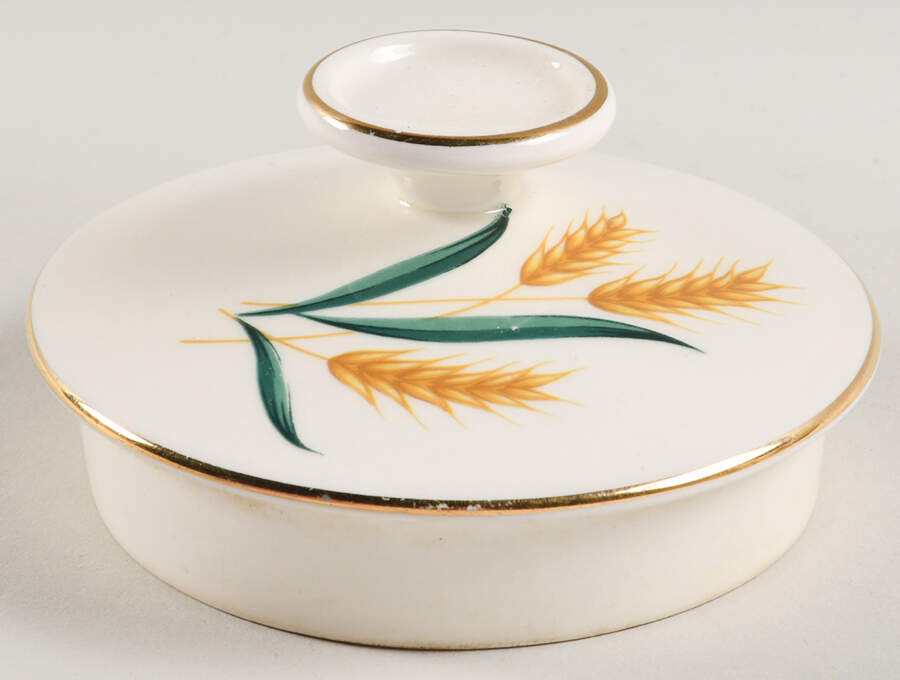 Royal Harvest (Gold Trim) Teapot & Lid by Homer Laughlin -1