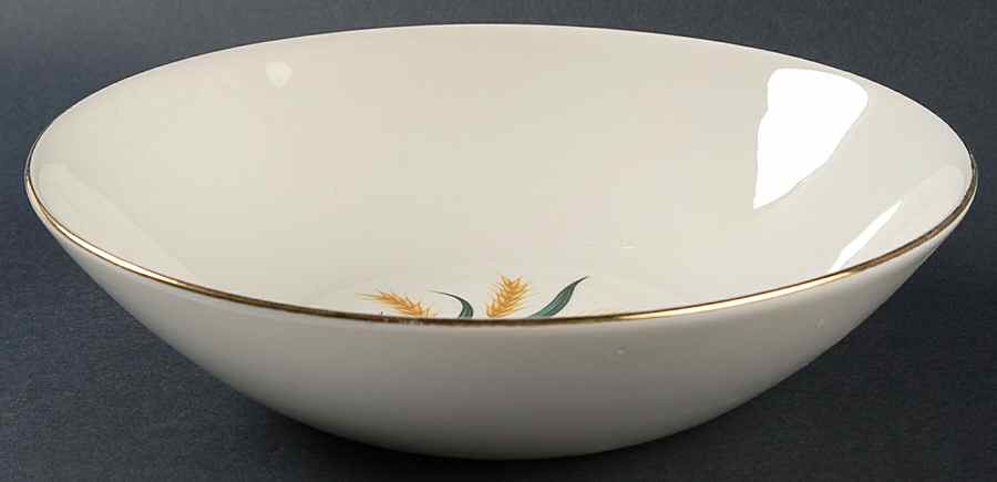 Royal Harvest (Gold Trim) 8" Round Vegetable Bowl by Homer Laughlin -1