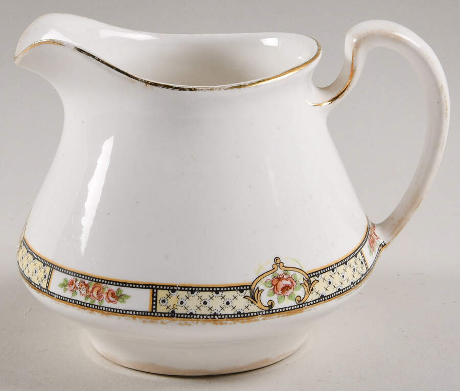 Rose & Lattice (Empress) Creamer by Homer Laughlin -1