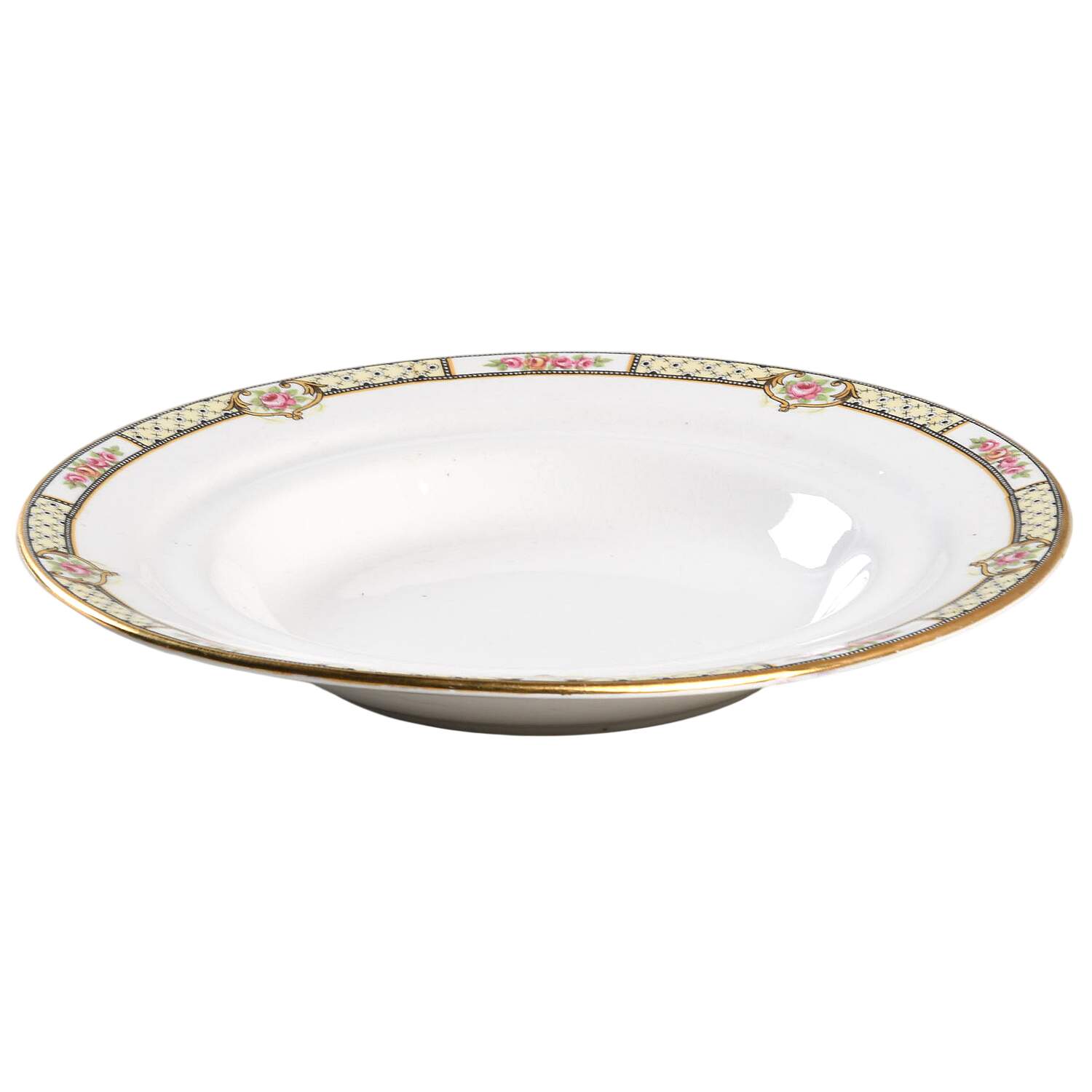 Rose & Lattice (Empress) Round Butter No Lid by Homer Laughlin -1