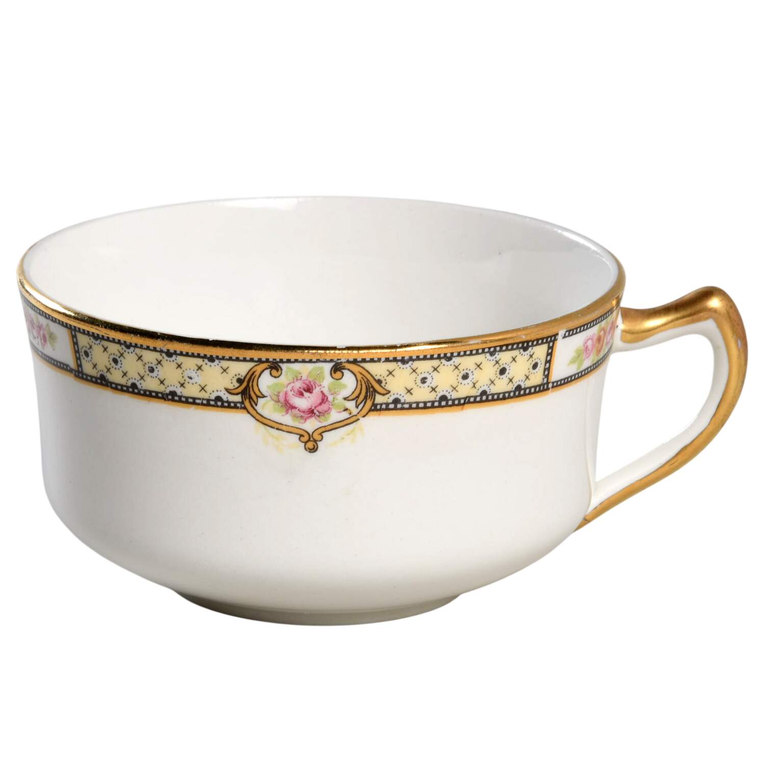 Rose & Lattice (Empress) Flat Cup by Homer Laughlin -1