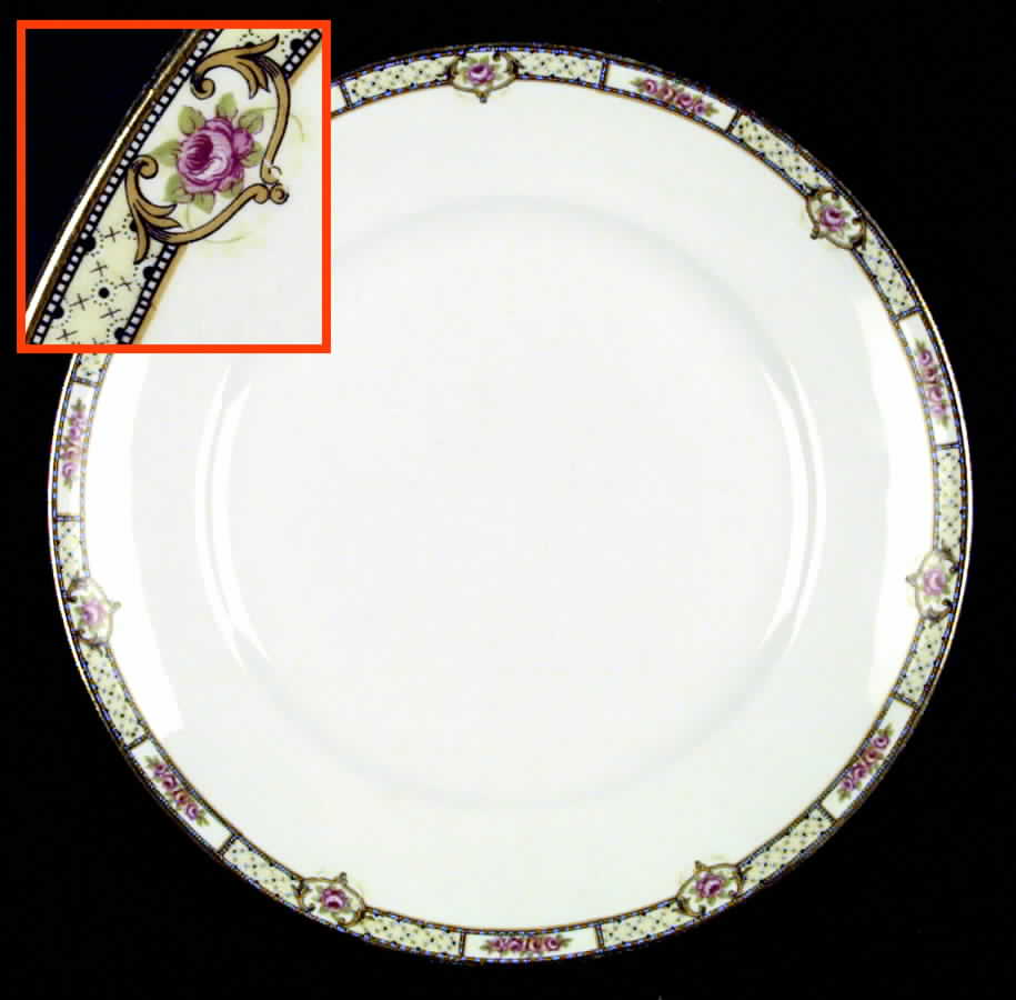 Rose & Lattice (Empress) Dinner Plate by Homer Laughlin -1
