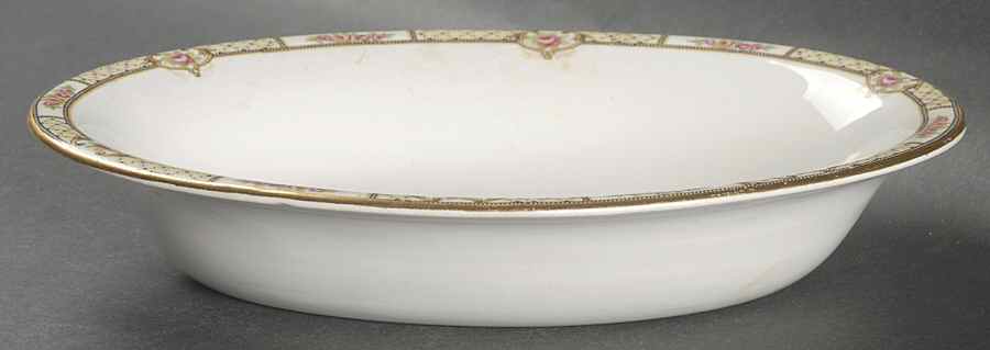 Rose & Lattice (Empress) 9" Oval Vegetable Bowl by Homer Laughlin -1