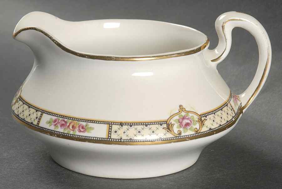 Rose & Lattice (Empress) Creamer by Homer Laughlin -1