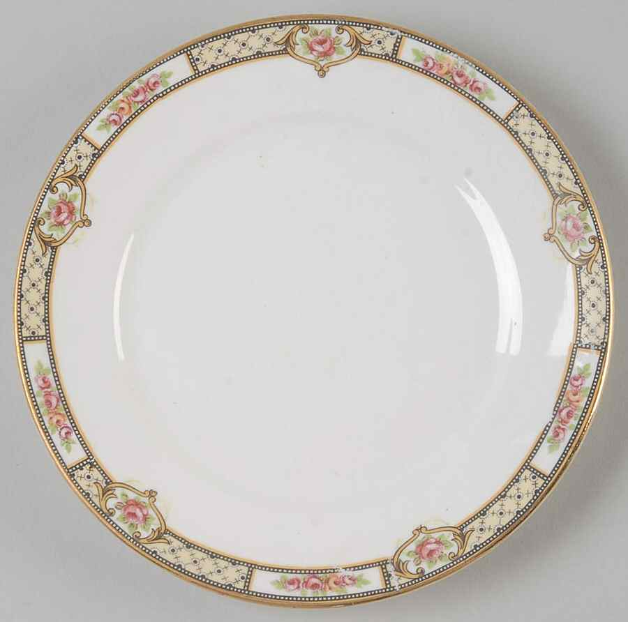 Rose & Lattice (Empress) Bread & Butter Plate by Homer Laughlin -1