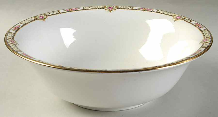 Rose & Lattice (Empress) 9" Round Vegetable Bowl by Homer Laughlin -1