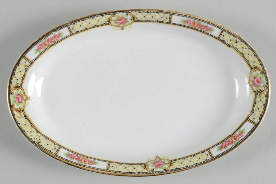 Rose & Lattice (Empress) Relish/Gravy Underplate by Homer Laughlin -1