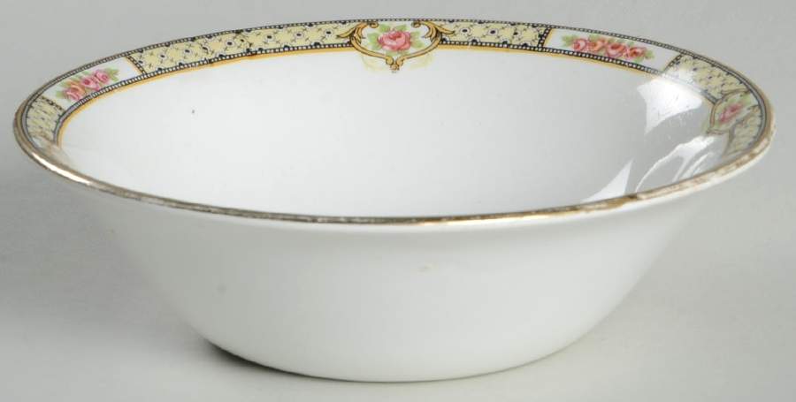 Rose & Lattice (Empress) Coupe Cereal Bowl by Homer Laughlin -1