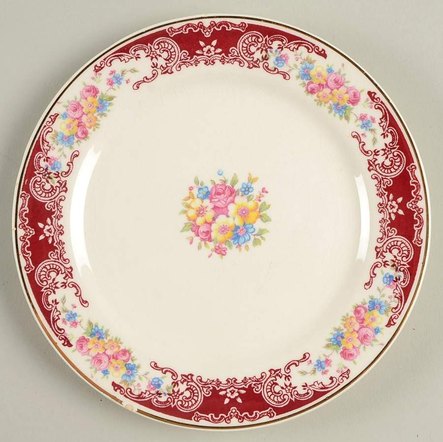 Rosewood Bread & Butter Plate by Homer Laughlin -1