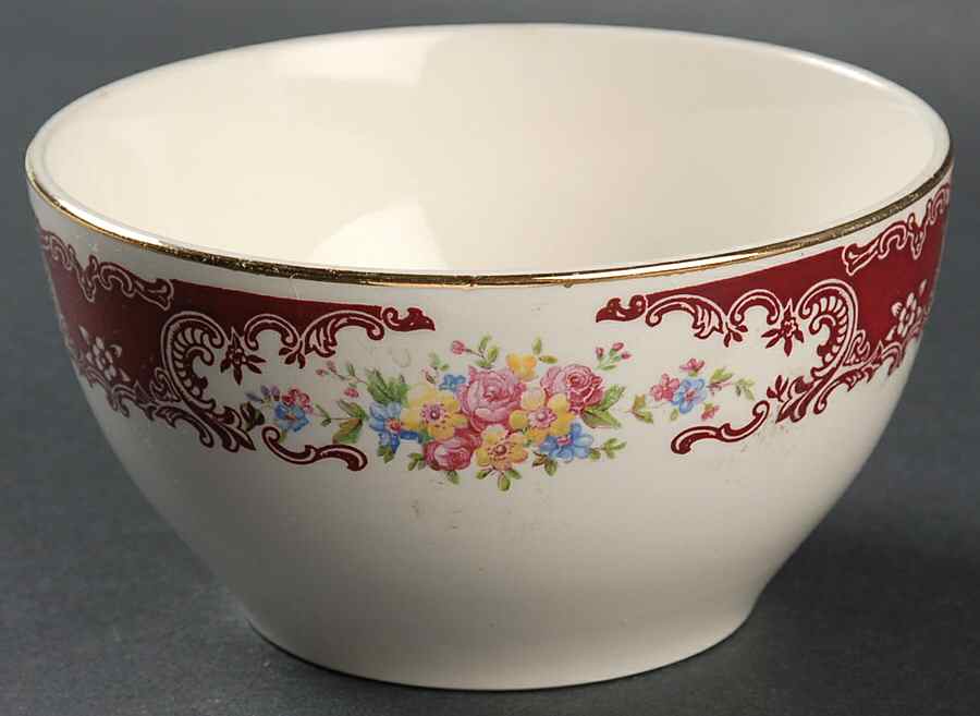 Rosewood Cranberry Bowl by Homer Laughlin -1