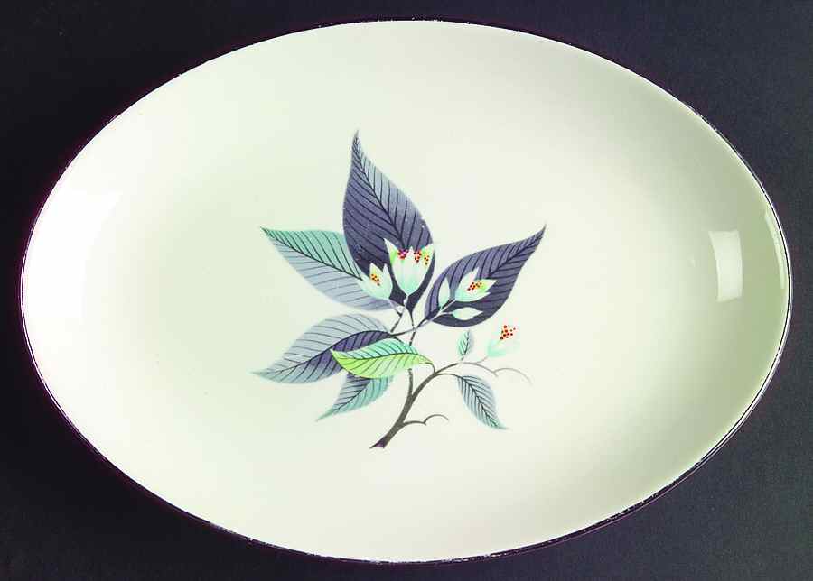 Lotus Hai (Rhythm Shape) Relish/Gravy Underplate by Homer Laughlin -1
