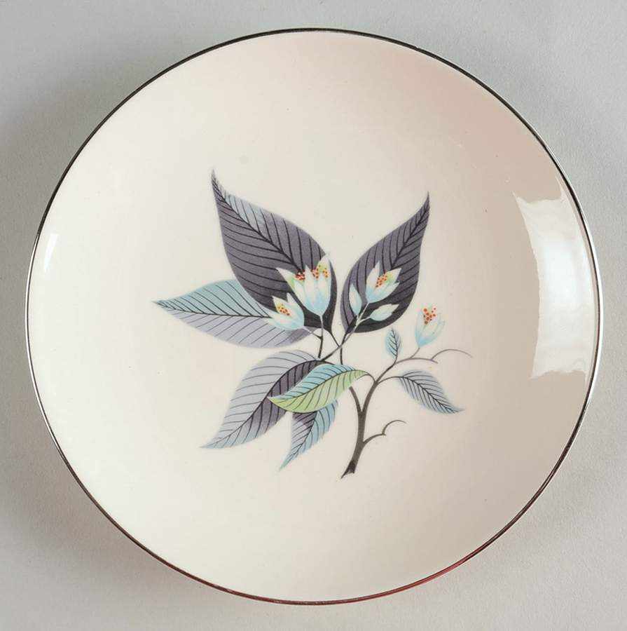 Lotus Hai (Rhythm Shape) Bread & Butter Plate by Homer Laughlin -1