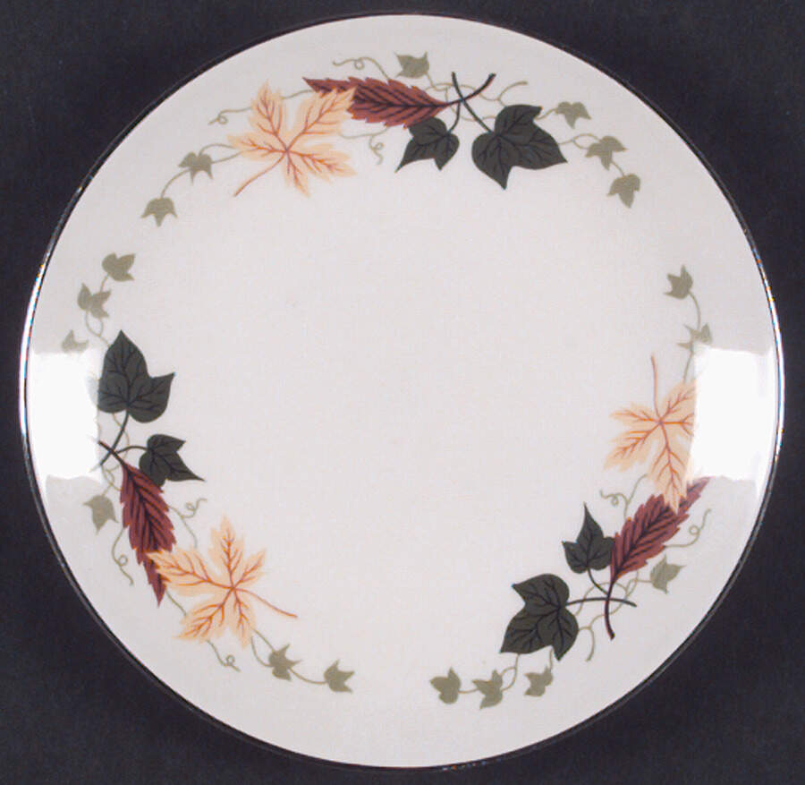 Autumn (Rhythm Shape) Bread & Butter Plate by Homer Laughlin -1
