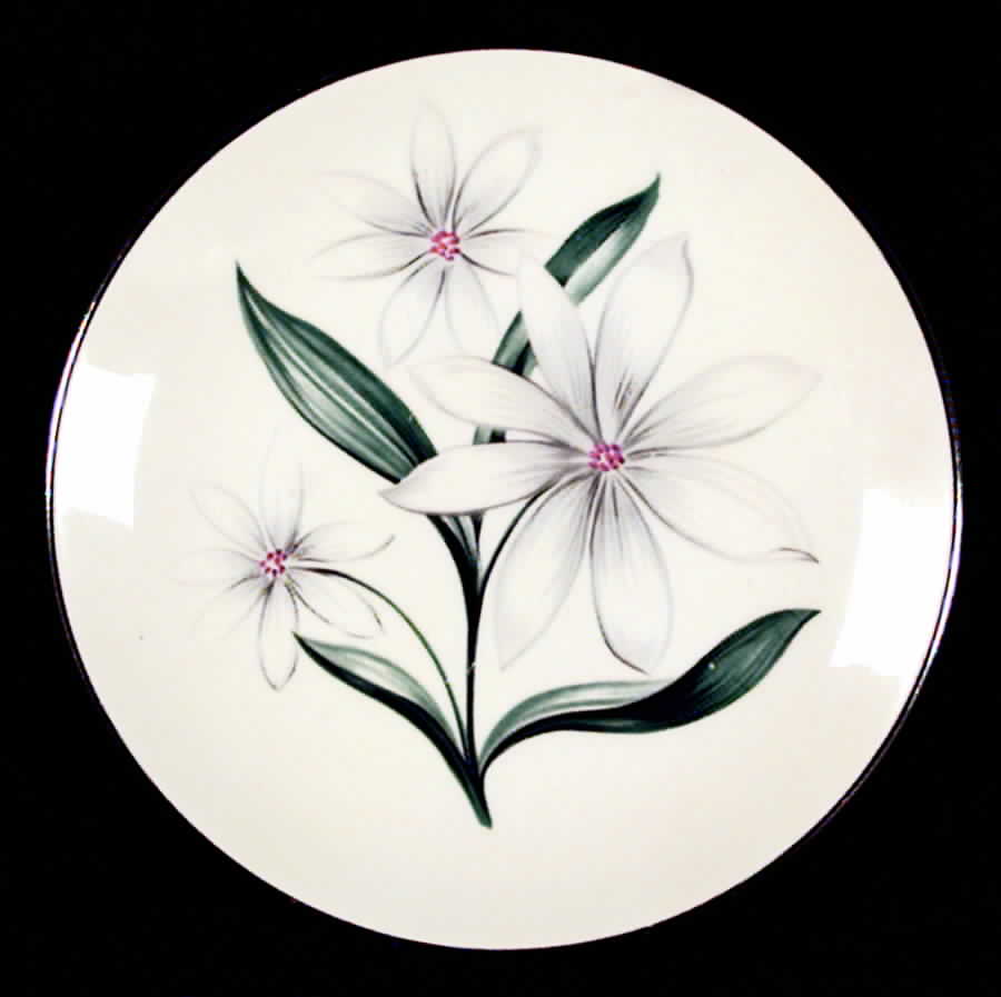 Bali Flower (Rhythm Shape) Bread & Butter Plate by Homer Laughlin -1