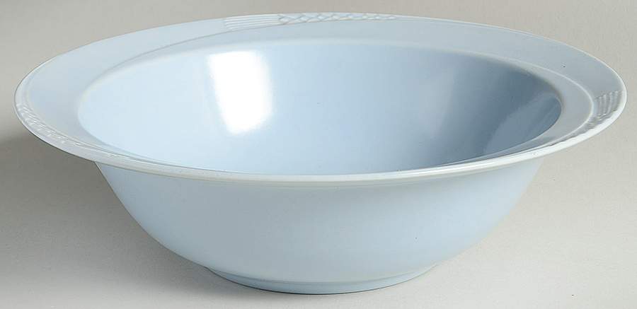 Serenade Blue 8" Round Vegetable Bowl by Homer Laughlin -1