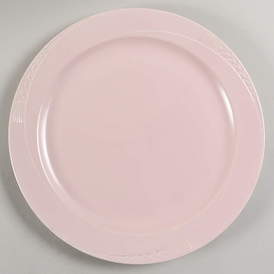 Serenade Pink 12" Chop Plate (Round Platter) by Homer Laughlin -1