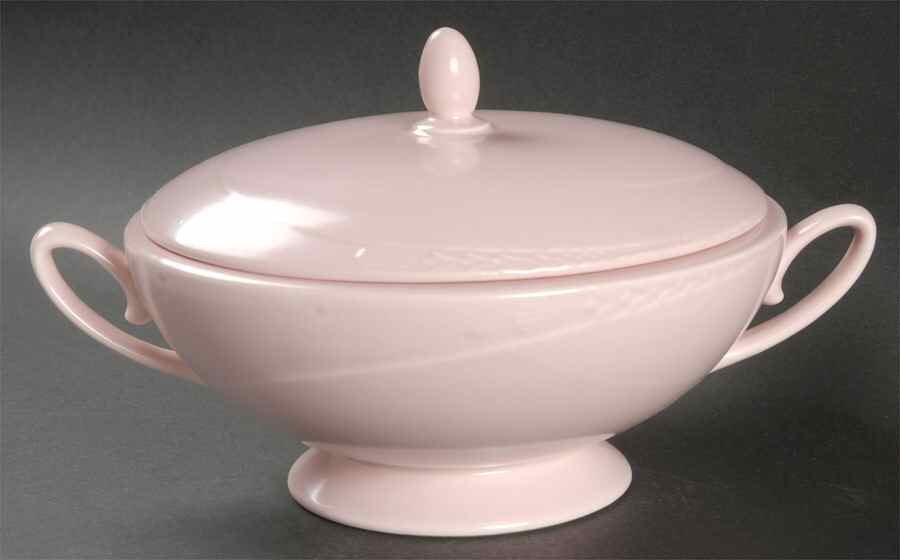 Serenade Pink Round Covered Vegetable by Homer Laughlin -1