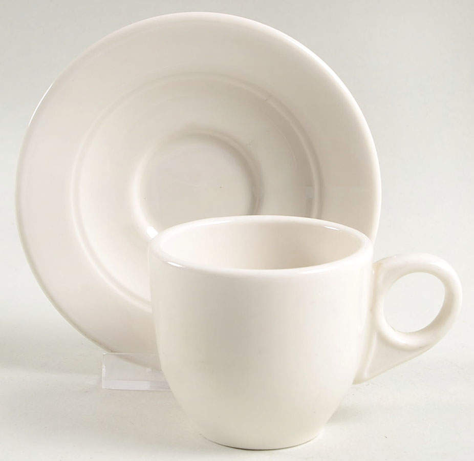 Seville Flat Demitasse Cup & Saucer Set by Homer Laughlin -1