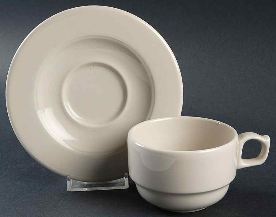 Seville Flat Cup & Saucer Set by Homer Laughlin -1