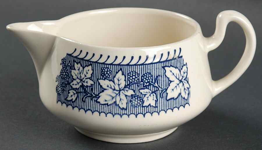Shakespeare Country Blue (Leaves) Creamer by Homer Laughlin -1