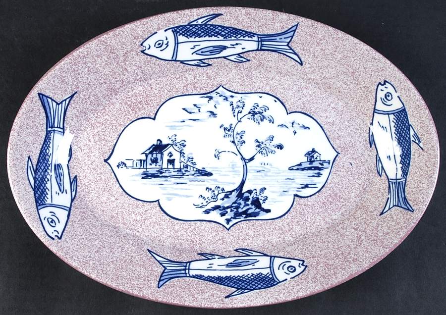 Shields Tavern 11" Oval Serving Platter by Homer Laughlin -1