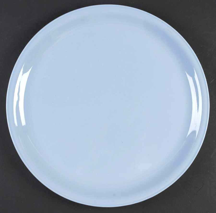 Skytone Blue (Undecorated) 14" Chop Plate (Round Platter) by Homer Laughlin -1