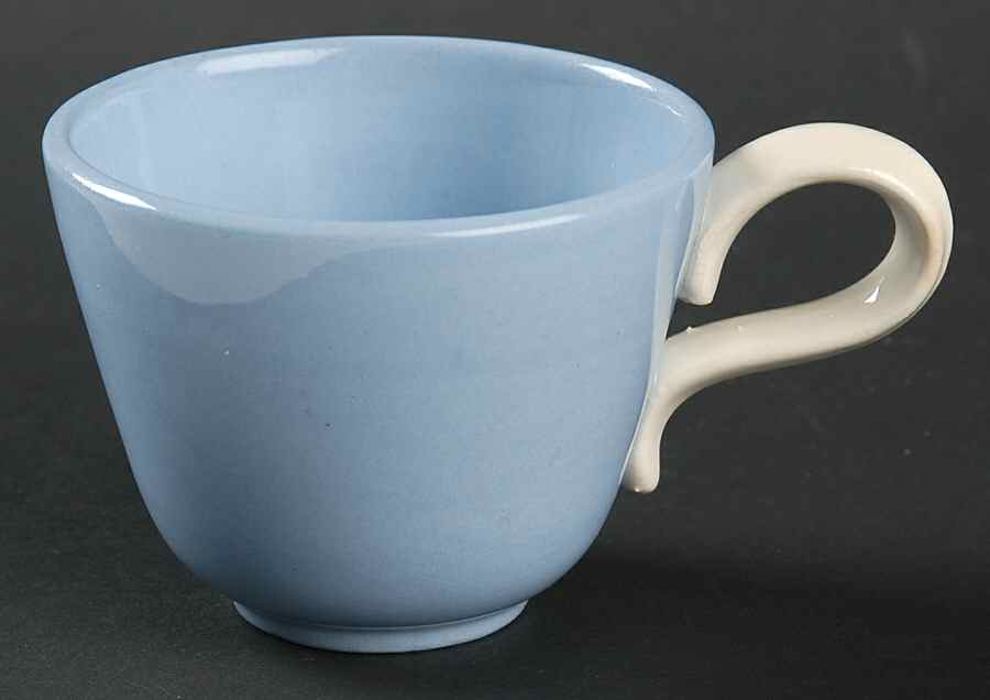 Skytone Blue (Undecorated) Flat Demitasse Cup by Homer Laughlin -1