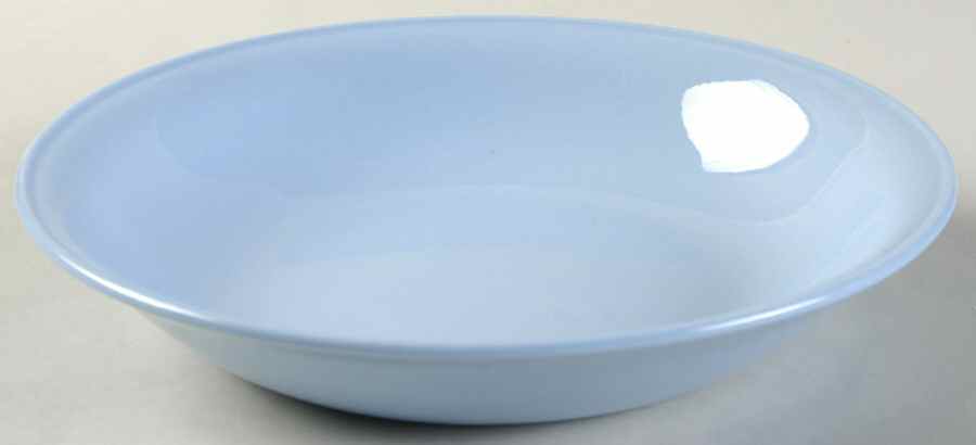 Skytone Blue (Undecorated) Coupe Soup Bowl by Homer Laughlin -1