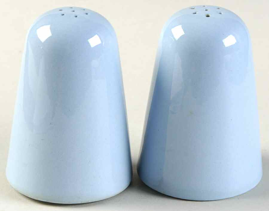 Skytone Blue (Undecorated) Salt & Pepper Set by Homer Laughlin -1