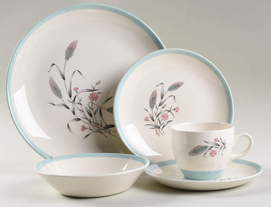 Spring Garden (Band Edge) 5 Piece Place Setting by Homer Laughlin -1