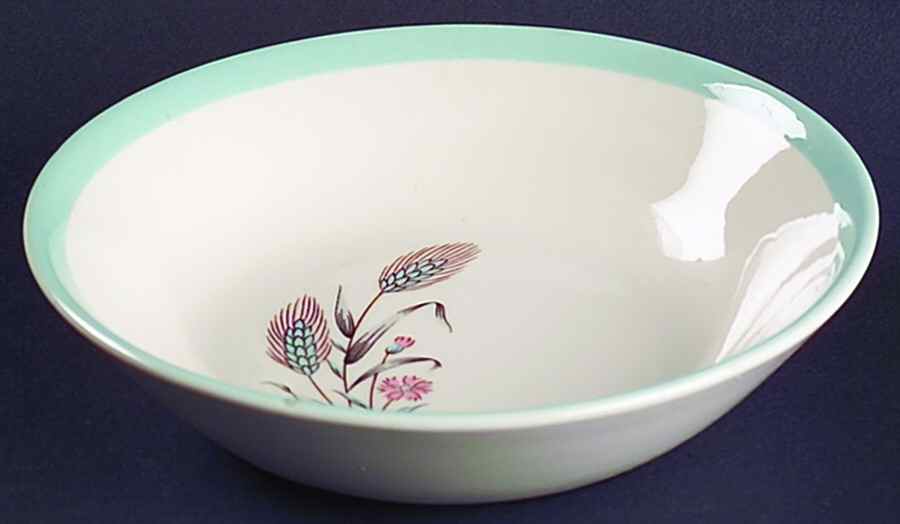 Spring Garden (Band Edge) Coupe Cereal Bowl by Homer Laughlin -1