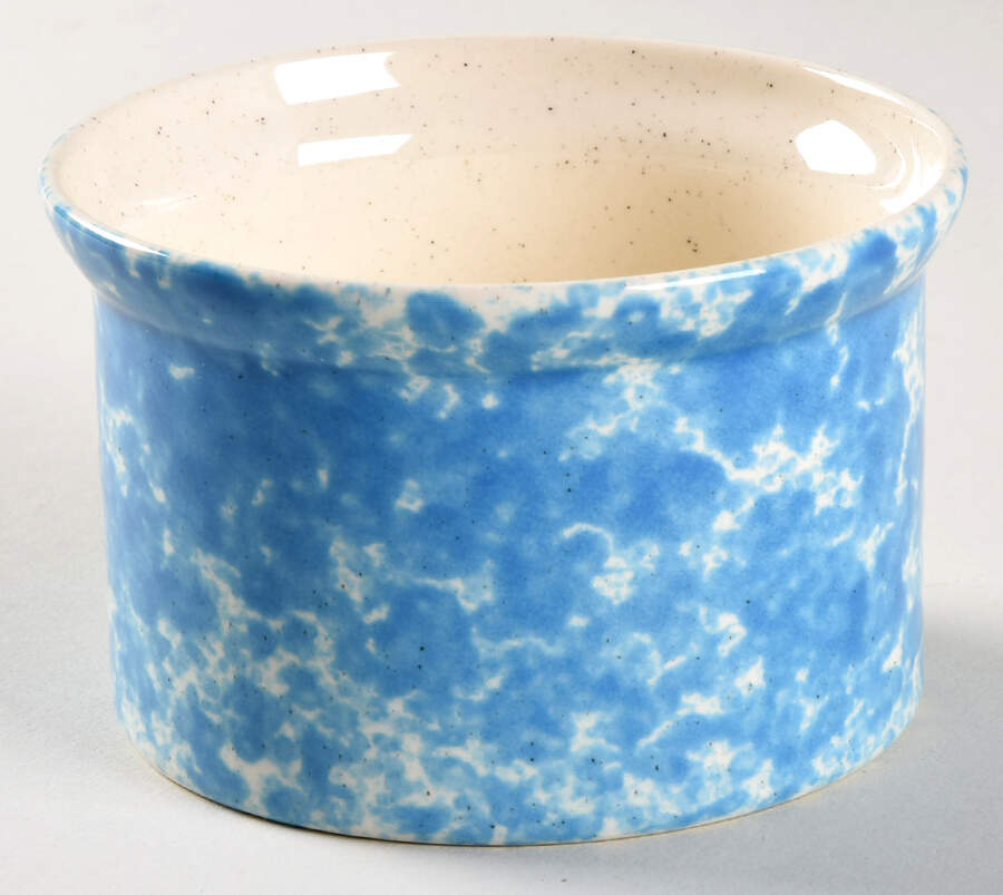 Splatter Blue Sugar Bowl No Lid by Homer Laughlin -1