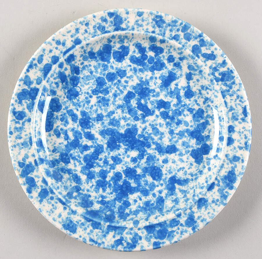 Splatter Blue Salad Plate by Homer Laughlin -1