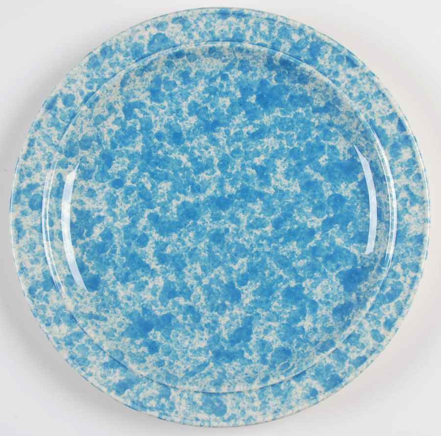 Splatter Blue Dinner Plate by Homer Laughlin -1