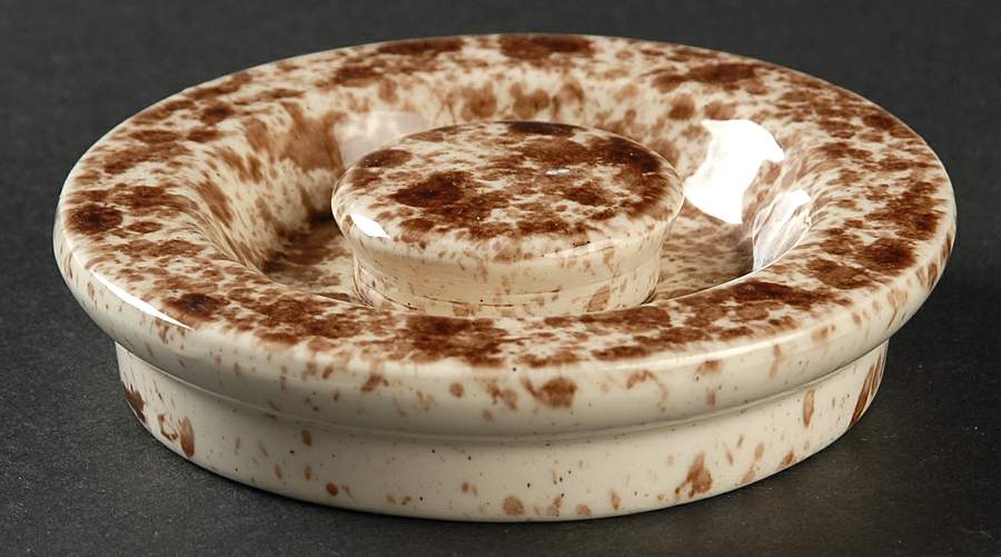 Splatter Brown Lid for Sugar Bowl by Homer Laughlin -1