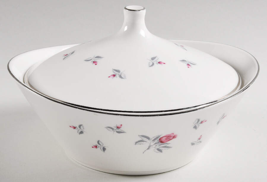 Spring Rose Round Covered Vegetable by Homer Laughlin -1