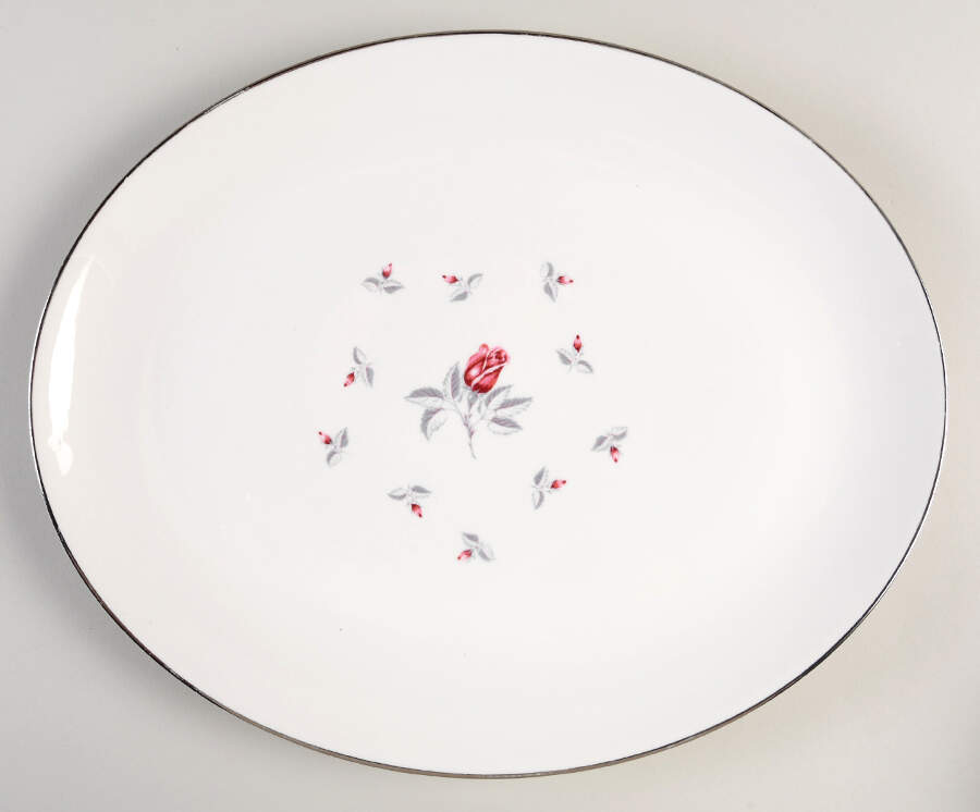 Spring Rose 13" Oval Serving Platter by Homer Laughlin -1