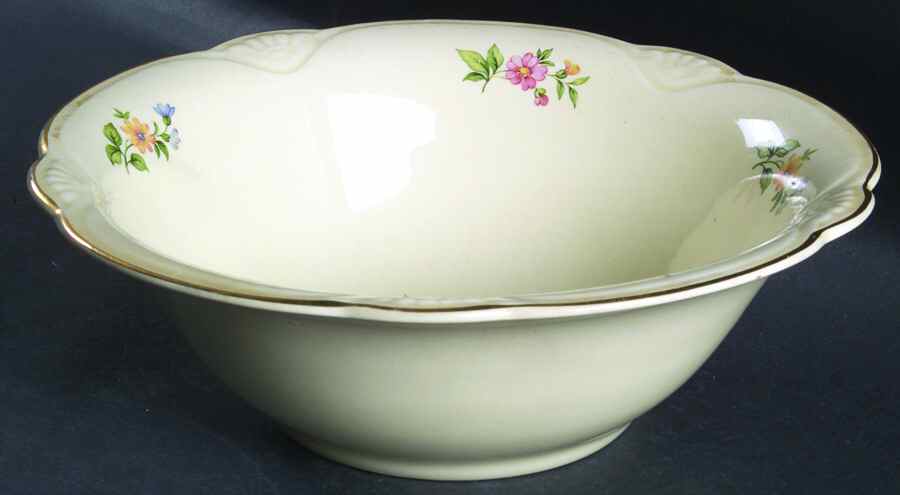 Springtime (Marigold) 8" Round Vegetable Bowl by Homer Laughlin -1