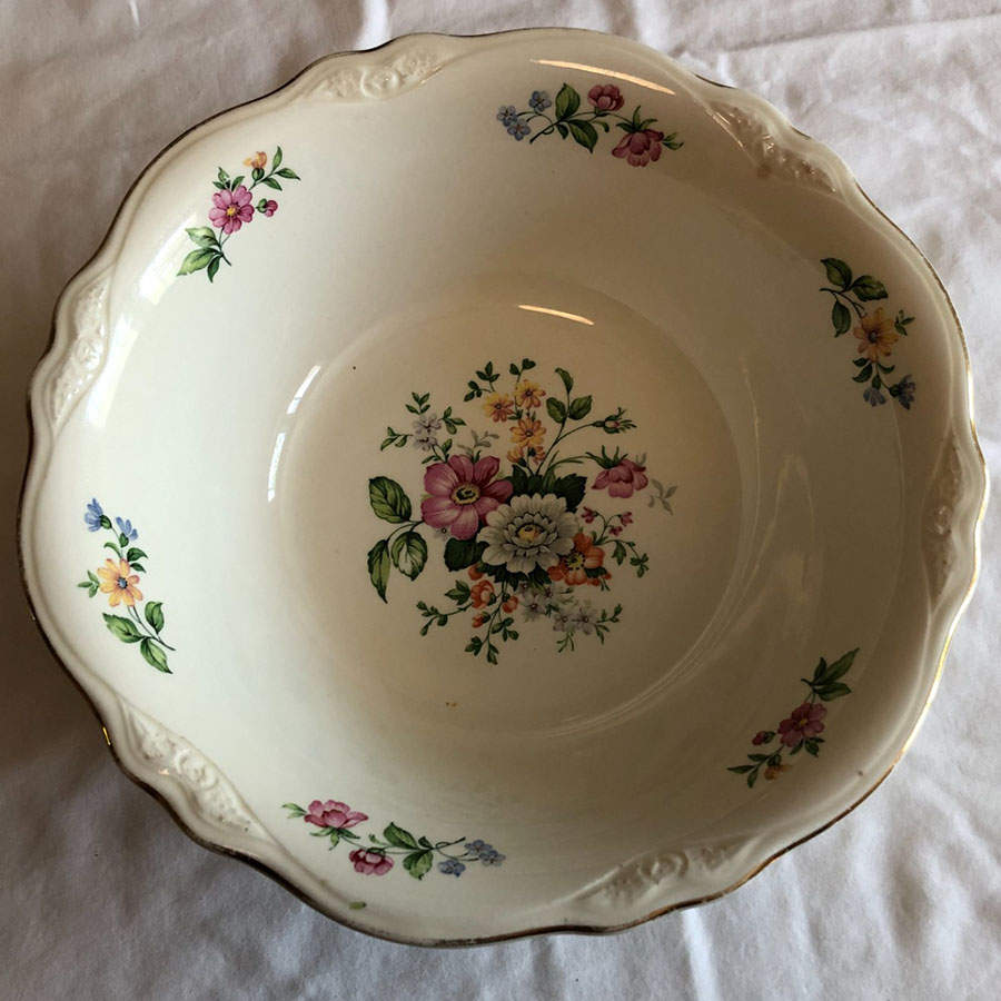 Springtime (Virginia Rose) 9" Round Vegetable Bowl by Homer Laughlin -1