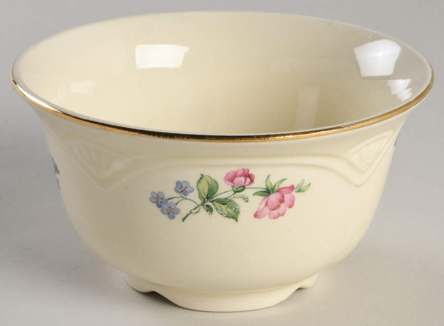 Springtime (Virginia Rose) Cranberry Bowl by Homer Laughlin -1