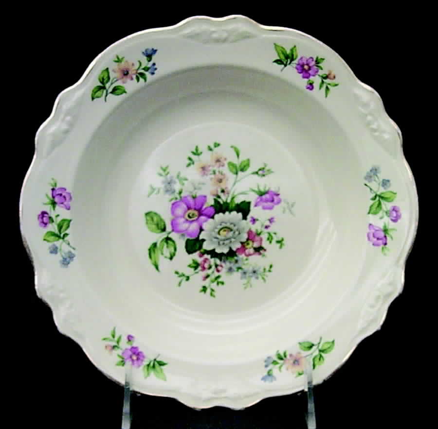 Springtime (Virginia Rose) Rim Soup Bowl by Homer Laughlin -1