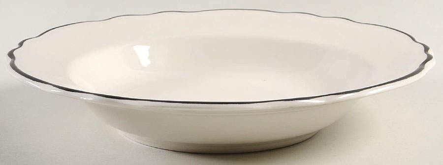 Styleline Black Large Rim Soup Bowl by Homer Laughlin -1